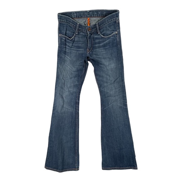 Earnest Sewn Other - Earnest Sewn Hutch Bootcut Mens Jeans Mid Wash Distressed Blue 29x32